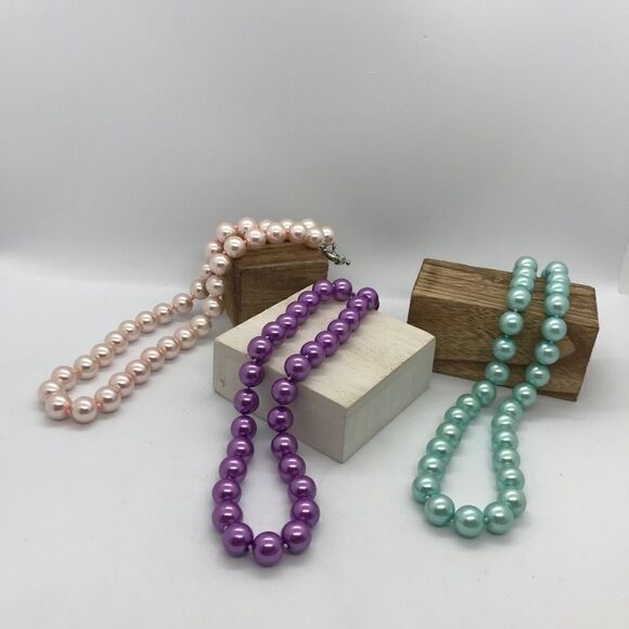 Statement Pearl Necklace Hand Knotted 18 Inch - Picture 5 of 7